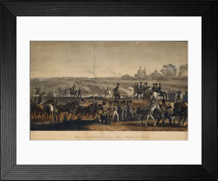Framed Print : The Crossing the Dnieper on August 14, 1812, 1820s. Artist: Faber du Faur, Christian Wilhelm, von (1780-1857) Framed Print : The Crossing the Dnieper on August 14, 1812, 1820s. Artist: Faber du Faur, Christian Wilhelm, von (1780-1857)