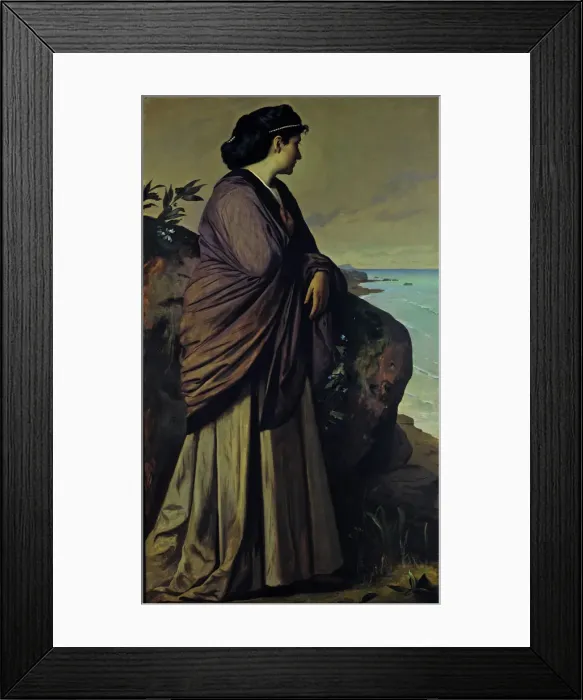 Framed Print : On the Seashore (Modern Iphigenia), 1875. Artist: Feuerbach, Anselm (1829-1880) Framed Print : On the Seashore (Modern Iphigenia), 1875. Artist: Feuerbach, Anselm (1829-1880)