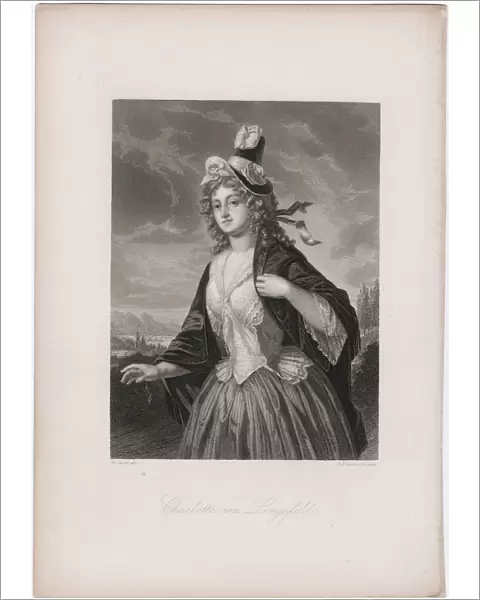 Charlotte von Lengefeld, 1850s. Artist: Fleischmann, Andreas Johann (1811-1878)