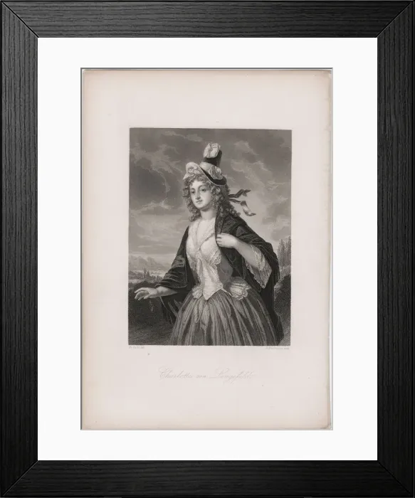 Framed Print : Charlotte von Lengefeld, 1850s. Artist: Fleischmann, Andreas Johann (1811-1878) Framed Print : Charlotte von Lengefeld, 1850s. Artist: Fleischmann, Andreas Johann (1811-1878)