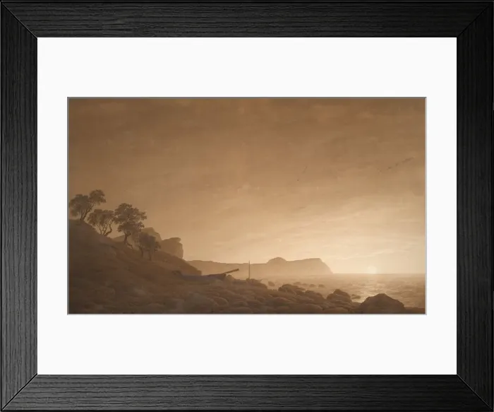 Framed Print : View of Arkona with Rising Moon, ca 1806. Artist: Friedrich, Caspar David (1774-1840) Framed Print : View of Arkona with Rising Moon, ca 1806. Artist: Friedrich, Caspar David (1774-1840)