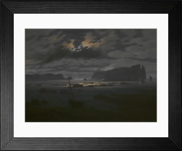Framed Print : Northern Sea in the Moonlight, c. 1823. Artist: Friedrich, Caspar David (1774-1840) Framed Print : Northern Sea in the Moonlight, c. 1823. Artist: Friedrich, Caspar David (1774-1840)