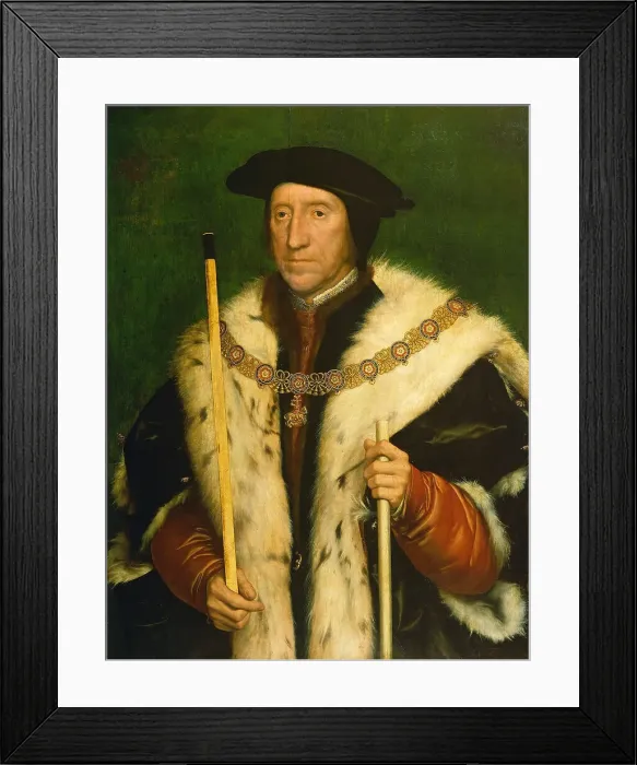 Framed Print : Portrait of Thomas Howard, 3rd Duke of Norfolk, c. 1540. Artist: Holbein, Hans, the Younger (1497-1543)