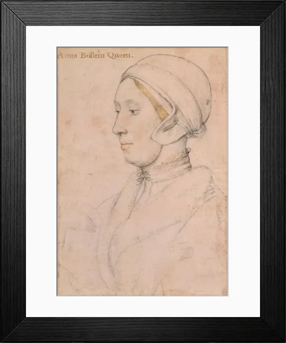 Framed Print : Unknown Lady (Anne Boleyn), 1536. Artist: Holbein, Hans, the Younger (1497-1543) Framed Print : Unknown Lady (Anne Boleyn), 1536. Artist: Holbein, Hans, the Younger (1497-1543)