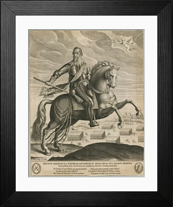 Framed Print : Gustavus Adolphus of Sweden. Artist: Kilian, Lucas (1579-1637) Framed Print : Gustavus Adolphus of Sweden. Artist: Kilian, Lucas (1579-1637)