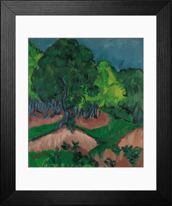 Framed Print : Landscape with Chestnut Tree, 1913. Artist: Kirchner, Ernst Ludwig (1880-1938) Framed Print : Landscape with Chestnut Tree, 1913. Artist: Kirchner, Ernst Ludwig (1880-1938)