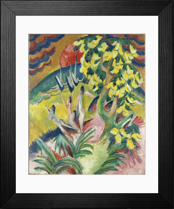 Framed Print : Curving Bay, c. 1914. Artist: Kirchner, Ernst Ludwig (1880-1938)