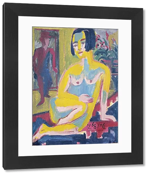 Seated Female Nude. Study, ca 1921-1923. Artist: Kirchner, Ernst Ludwig (1880-1938)