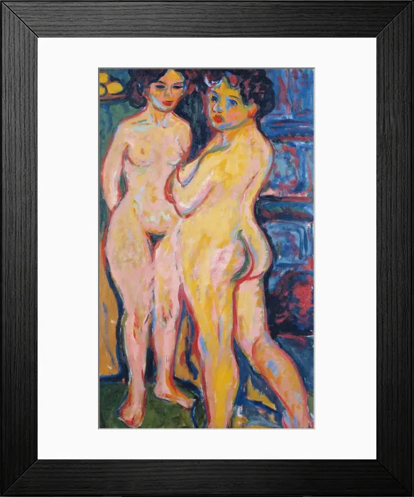 Framed Print : Nudes Standing by Stove, 1908. Artist: Kirchner, Ernst Ludwig (1880-1938) Framed Print : Nudes Standing by Stove, 1908. Artist: Kirchner, Ernst Ludwig (1880-1938)