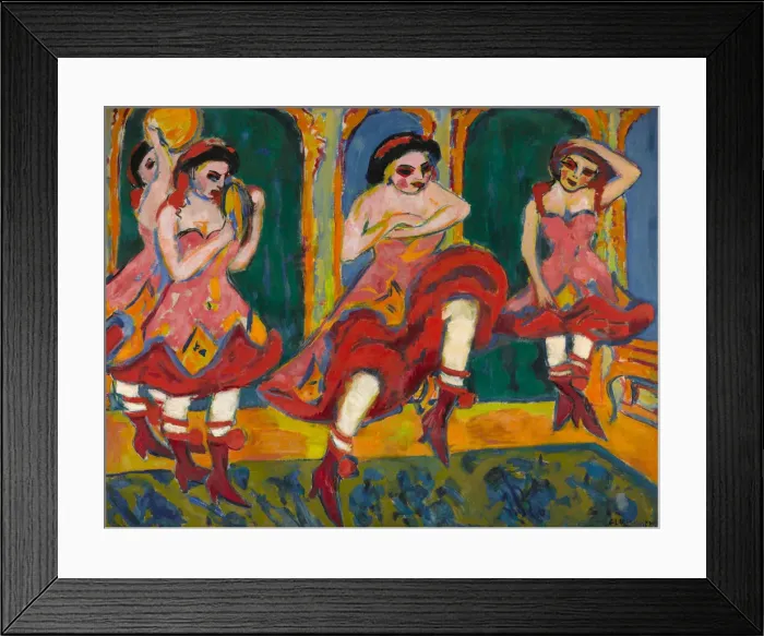 Framed Print : Czardas dancers, 1908-1920. Artist: Kirchner, Ernst Ludwig (1880-1938) Framed Print : Czardas dancers, 1908-1920. Artist: Kirchner, Ernst Ludwig (1880-1938)