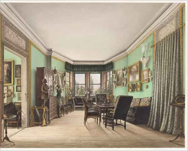 A Room in Schloss Buchwald, c. 1843. Artist: Klose, Friedrich Wilhelm (1804-1863)