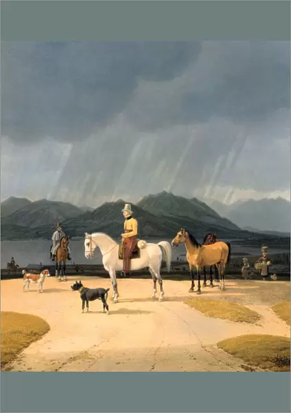 Riders at the Tegernsee, 1832. Artist: Kobell, Wilhelm, Ritter von (1766-1853)