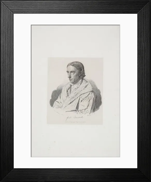 Framed Print : Johann Friedrich Overbeck (1789-1869), 1837. Artist: Kuchler, Carl (1807-1843) Framed Print : Johann Friedrich Overbeck (1789-1869), 1837. Artist: Kuchler, Carl (1807-1843)