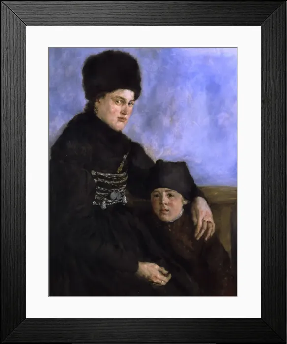 Framed Print : Dachau Woman with Child, 1873-1874. Artist: Leibl, Wilhelm (1844-1900) Framed Print : Dachau Woman with Child, 1873-1874. Artist: Leibl, Wilhelm (1844-1900)