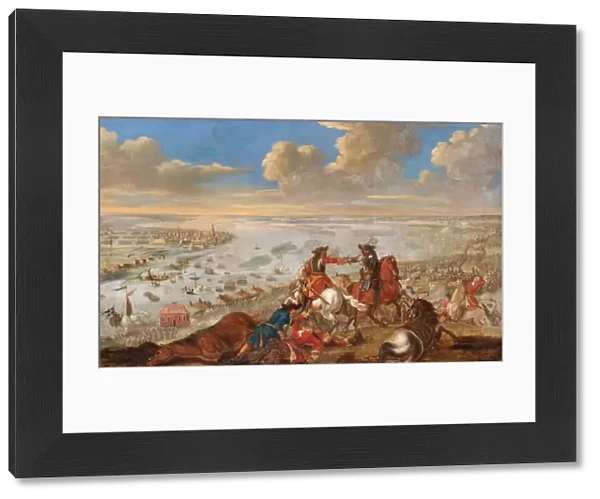 Charles XII is crossing the Duna 1701. Artist: Lemke, Johann Philip (1631-1711)