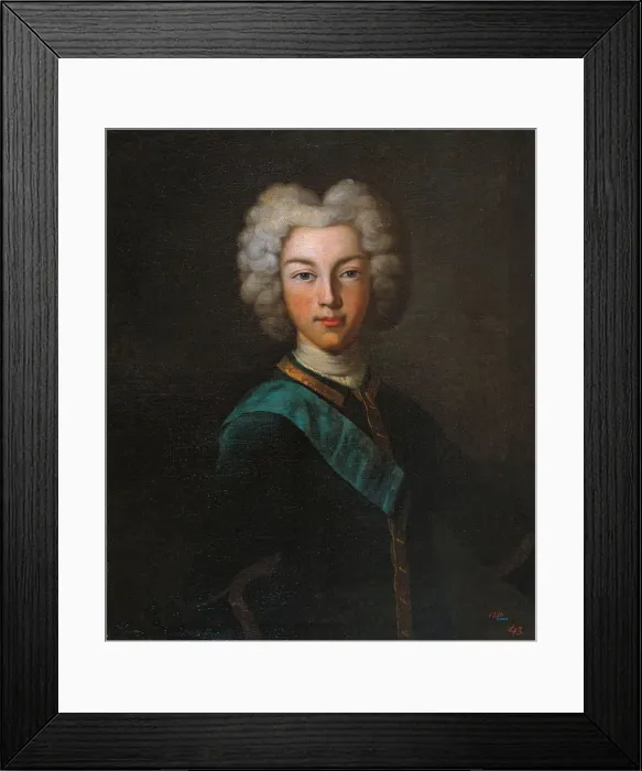 Framed Print : Portrait of the Tsar Peter II of Russia (1715-1730), End 1720s. Artist: Luedden, Johann Paul (?-1739) Framed Print : Portrait of the Tsar Peter II of Russia (1715-1730), End 1720s. Artist: Luedden, Johann Paul (?-1739)