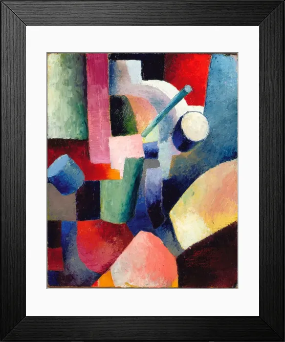 Framed Print : Colored Composition of Forms, 1914. Artist: Macke, August (1887-1914) Framed Print : Colored Composition of Forms, 1914. Artist: Macke, August (1887-1914)