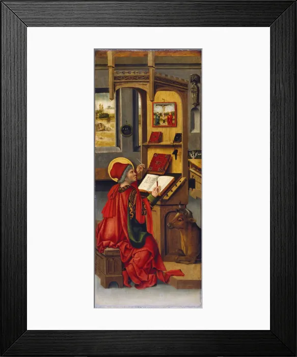 Framed Print : Saint Luke the Evangelist, 1478. Artist: Malesskircher, Gabriel (ca. 1425-1495) Framed Print : Saint Luke the Evangelist, 1478. Artist: Malesskircher, Gabriel (ca. 1425-1495)