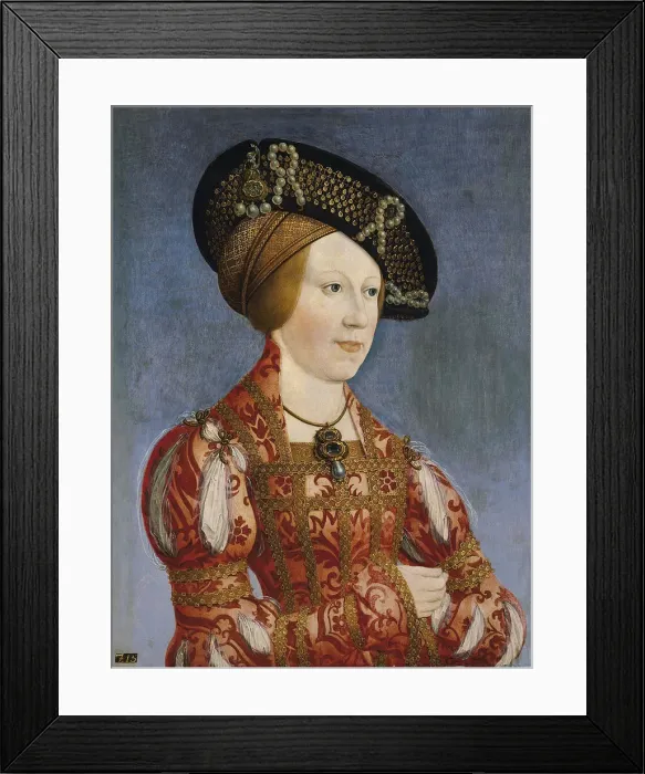 Framed Print : Anna of Bohemia and Hungary (1503-1547), 1519. Artist: Maler zu Schwaz (1480 / 88-1526 / 29) Framed Print : Anna of Bohemia and Hungary (1503-1547), 1519. Artist: Maler zu Schwaz (1480 / 88-1526 / 29)