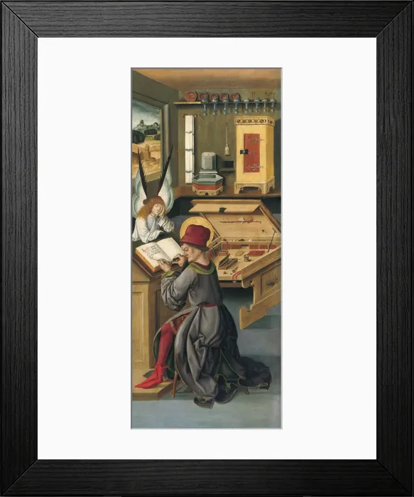 Framed Print : Saint Matthew the Evangelist, 1478. Artist: Malesskircher, Gabriel (ca. 1425-1495) Framed Print : Saint Matthew the Evangelist, 1478. Artist: Malesskircher, Gabriel (ca. 1425-1495)