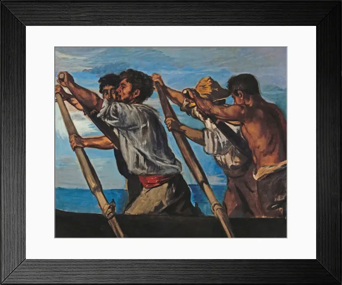 Framed Print : The Rowers, 1873. Artist: Marees, Hans von (1837-1887) Framed Print : The Rowers, 1873. Artist: Marees, Hans von (1837-1887)