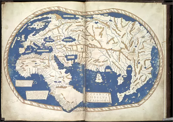 Map of the world, c. 1490. Artist: Martellus Germanus, Henricus (active 1480-1496)