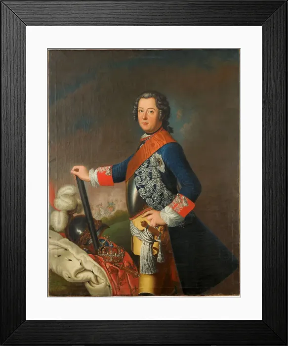 Framed Print : Frederick II of Prussia, 1743. Artist: Matthieu, David (1697-1756) Framed Print : Frederick II of Prussia, 1743. Artist: Matthieu, David (1697-1756)