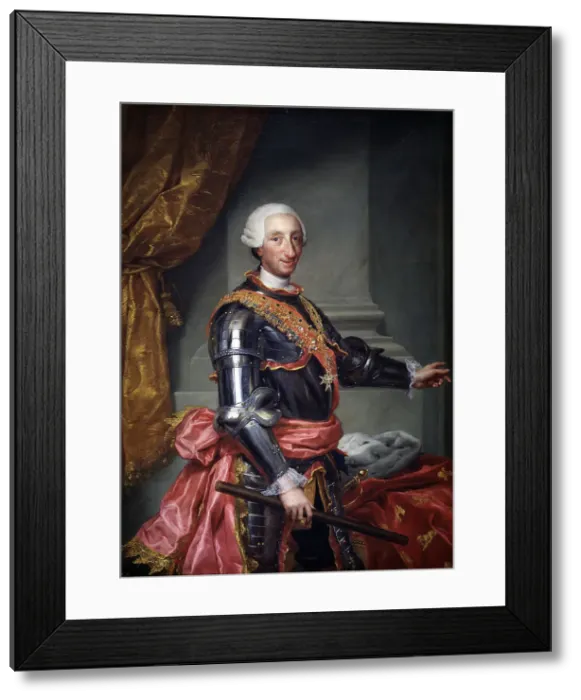 Framed Print : Charles III of Spain, ca 1761. Artist: Mengs, Anton Raphael (1728-1779) Framed Print : Charles III of Spain, ca 1761. Artist: Mengs, Anton Raphael (1728-1779)