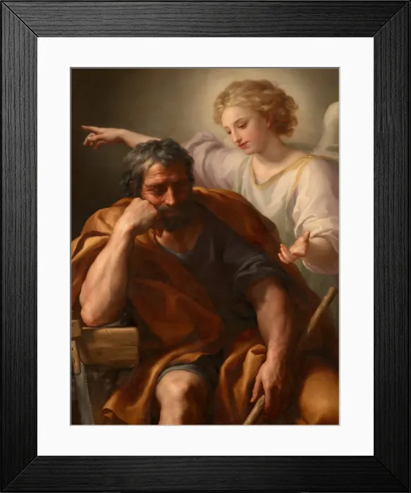 Framed Print : The Dream of St. Joseph, 1774. Artist: Mengs, Anton Raphael (1728-1779) Framed Print : The Dream of St. Joseph, 1774. Artist: Mengs, Anton Raphael (1728-1779)