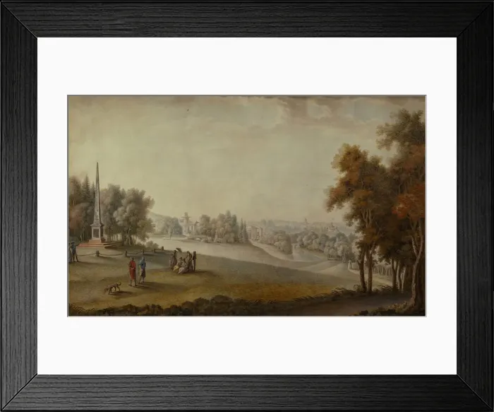 Framed Print : View of the Park in Tsarskoye Selo, 1793. Artist: Meys, Ferdinand de (?-ca 1810) Framed Print : View of the Park in Tsarskoye Selo, 1793. Artist: Meys, Ferdinand de (?-ca 1810)