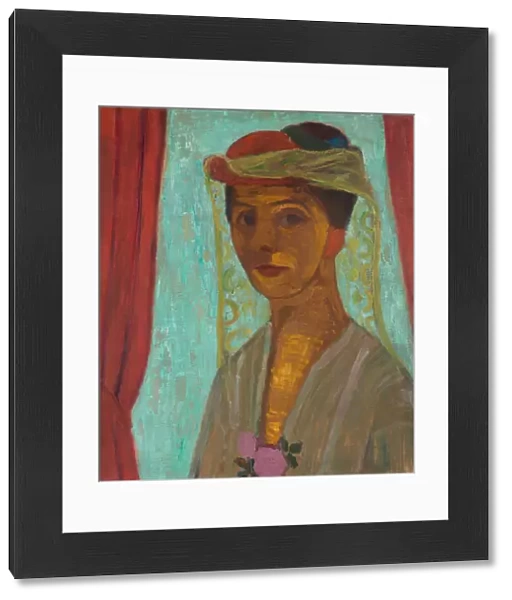 Self-portrait with hat and veil, 1906-1907. Artist: Modersohn-Becker, Paula (1876-1907)