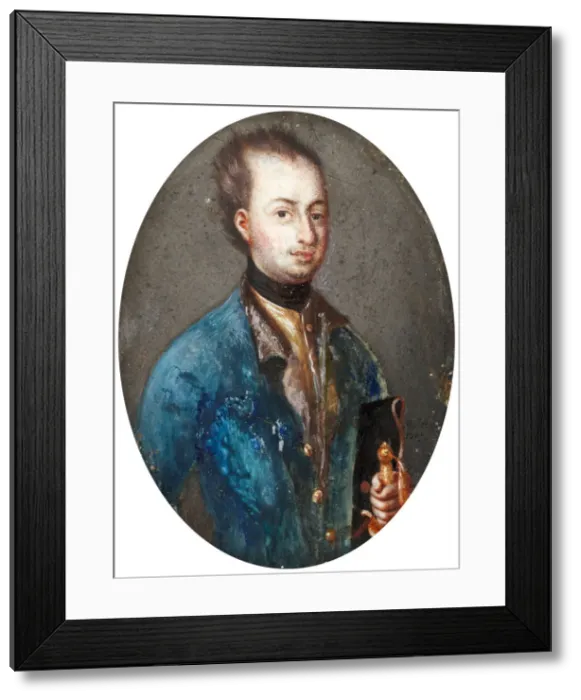 Framed Print : Portrait of the King Charles XII of Sweden (1682-1718). Artist: Moller, Johannes Heinrich (1814-1885) Framed Print : Portrait of the King Charles XII of Sweden (1682-1718). Artist: Moller, Johannes Heinrich (1814-1885)