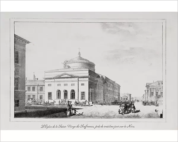 The Church of Joy of all who sorrow (Series Views of Saint Petersburg), 1820s. Artist: Pluchart, Alexander (1777-1827)