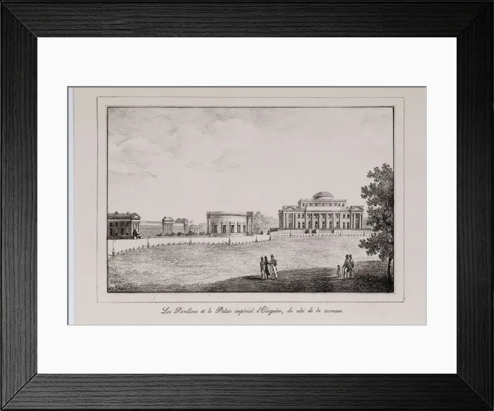 Framed Print : The Yelagin Palace at Saint Petersburg (Series Views of Saint Petersburg), 1820s. Artist: Pluchart, Alexander (1777-1827) Framed Print : The Yelagin Palace at Saint Petersburg (Series Views of Saint Petersburg), 1820s. Artist: Pluchart, Alexander (1777-1827)