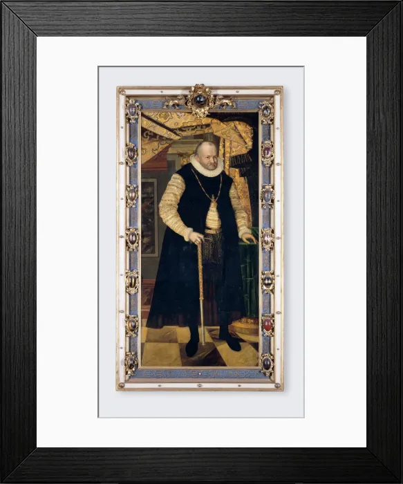 Framed Print : Elector August of Saxony (1526-1586), 1586. Artist: Roder (Rheder), Cyriacus (ca. 1560-1598) Framed Print : Elector August of Saxony (1526-1586), 1586. Artist: Roder (Rheder), Cyriacus (ca. 1560-1598)