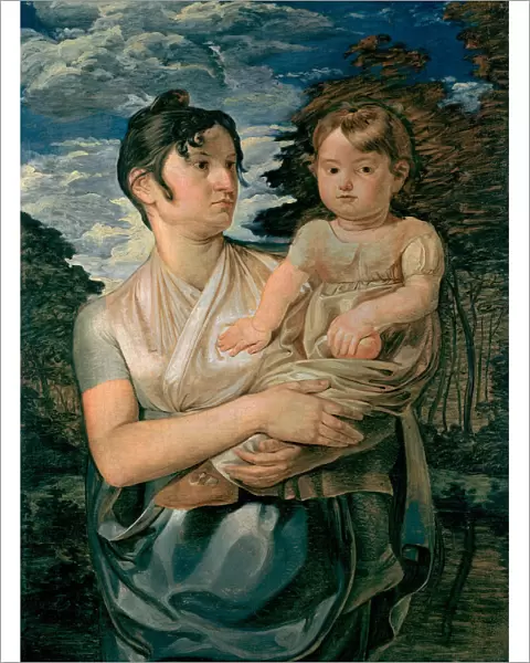 Pauline Runge with her two-year-old-son, 1807. Artist: Runge, Philipp Otto (1777-1810)