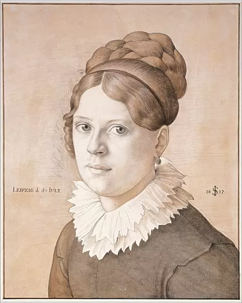 Portrait of Henriette Schnorr von Carolsfeld, 1817. Artist: Schnorr von Carolsfeld, Julius (1794-1872)