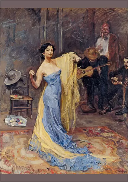 Portrait of the ballerina Anna Pavlova (1881-1931), 1904. Artist: Slevogt, Max (1868-1932)