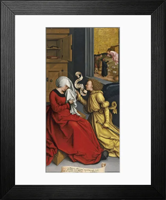 Framed Print : The Annunciation to Saint Anne, ca. 1505-1510. Artist: Strigel, Bernhard (ca 1460-1528) Framed Print : The Annunciation to Saint Anne, ca. 1505-1510. Artist: Strigel, Bernhard (ca 1460-1528)
