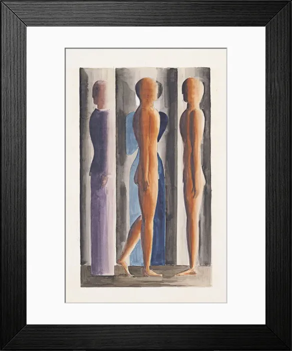 Framed Print : Formation. Tri-partition, 1926. Artist: Schlemmer, Oskar (1888-1943) Framed Print : Formation. Tri-partition, 1926. Artist: Schlemmer, Oskar (1888-1943)