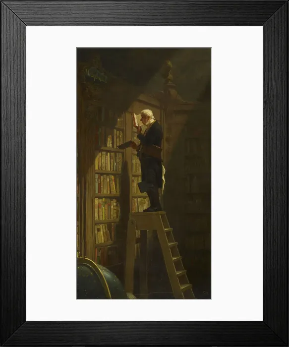 Framed Print : The Bookworm, c. 1850. Artist: Spitzweg, Carl (1808-1885) Framed Print : The Bookworm, c. 1850. Artist: Spitzweg, Carl (1808-1885)