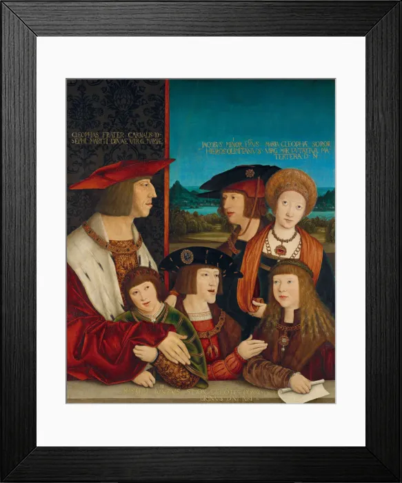 Framed Print : Portrait of Emperor Maximilian I with His Family, 1516-1520. Artist: Strigel, Bernhard (ca 1460-1528) Framed Print : Portrait of Emperor Maximilian I with His Family, 1516-1520. Artist: Strigel, Bernhard (ca 1460-1528)