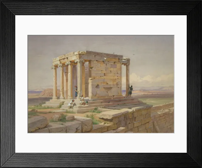 Framed Print : The Temple of Athena Nike. View from the North-East, 1877. Artist: Werner, Carl Friedrich Heinrich (1808-1894) Framed Print : The Temple of Athena Nike. View from the North-East, 1877. Artist: Werner, Carl Friedrich Heinrich (1808-1894)