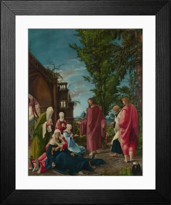 Framed Print : Christ taking Leave of his Mother, c. 1520. Artist: Altdorfer, Albrecht (c. 1480-1538) Framed Print : Christ taking Leave of his Mother, c. 1520. Artist: Altdorfer, Albrecht (c. 1480-1538)