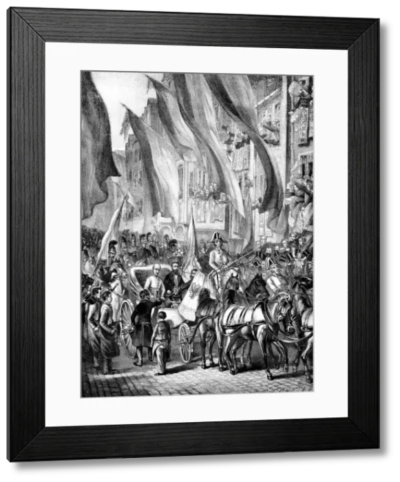 Framed Print : Entry of Archduke John of Austria in Frankfurt on 11 July 1848, 1848. Artist: Anonymous Framed Print : Entry of Archduke John of Austria in Frankfurt on 11 July 1848, 1848. Artist: Anonymous
