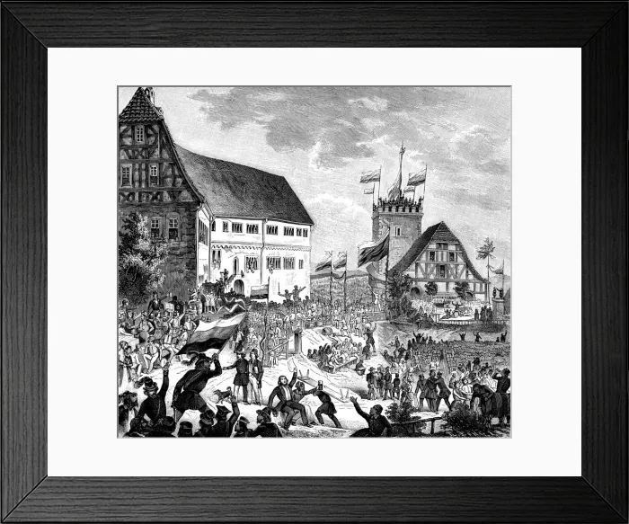 Framed Print : The Wartburg festival on 12 Juny 1848, 1848. Artist: Anonymous Framed Print : The Wartburg festival on 12 Juny 1848, 1848. Artist: Anonymous