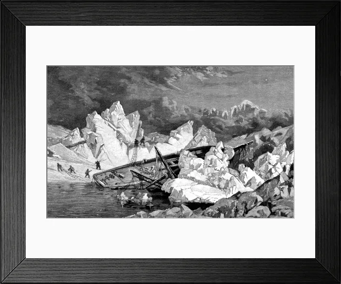 Framed Print : The wreck of the Hansa. Second German North Polar Expedition, 1870. Artist: Anonymous Framed Print : The wreck of the Hansa. Second German North Polar Expedition, 1870. Artist: Anonymous