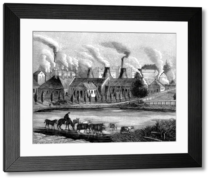 Framed Print : View from the Huta Laury in 1840. Artist: Anonymous Framed Print : View from the Huta Laury in 1840. Artist: Anonymous