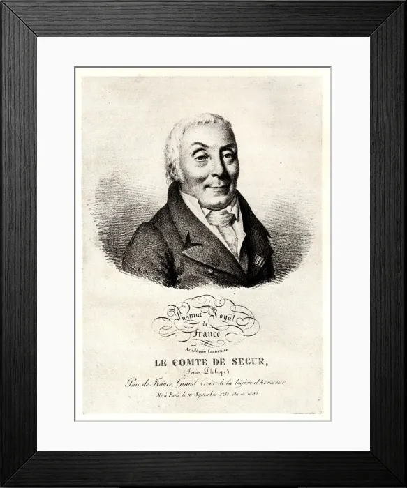 Framed Print : Portrait of Philippe Henri, marquis de Segur (1724-1801), Early 19th cen Artist: Anonymous Framed Print : Portrait of Philippe Henri, marquis de Segur (1724-1801), Early 19th cen Artist: Anonymous