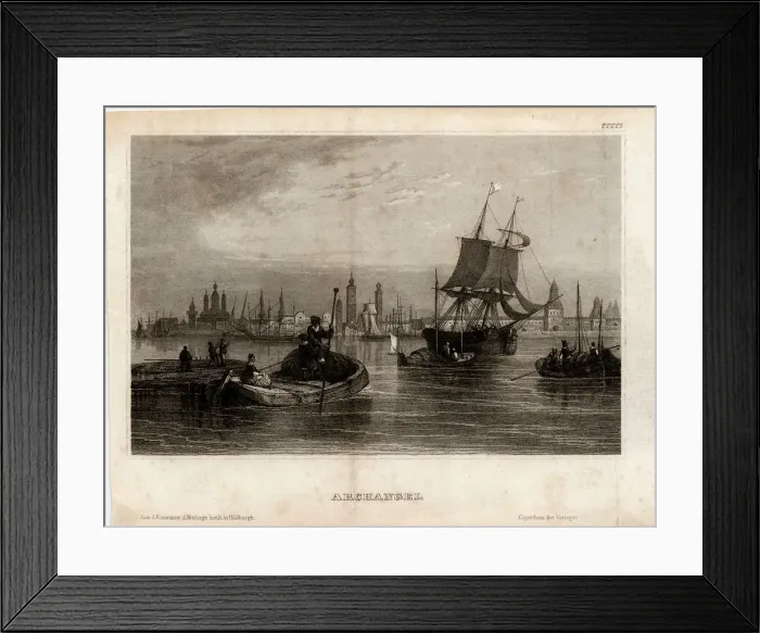 Framed Print : View of Arkhangelsk, 1833. Artist: Anonymous Framed Print : View of Arkhangelsk, 1833. Artist: Anonymous